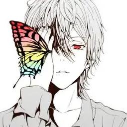 黑白忧郁系动漫男生头像 极简线稿动漫男头